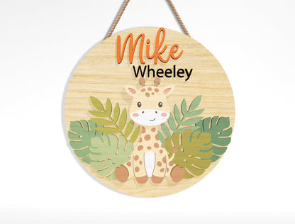 Safari Name Sign SVG Bundle Laser Cut File for Glowforge and xTool