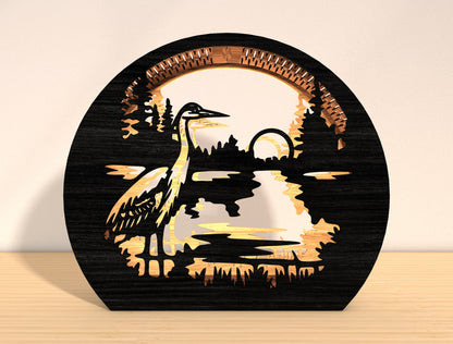 Wildlife Lantern SVG Bundle Laser Cut File for LightBurn and Glowforge