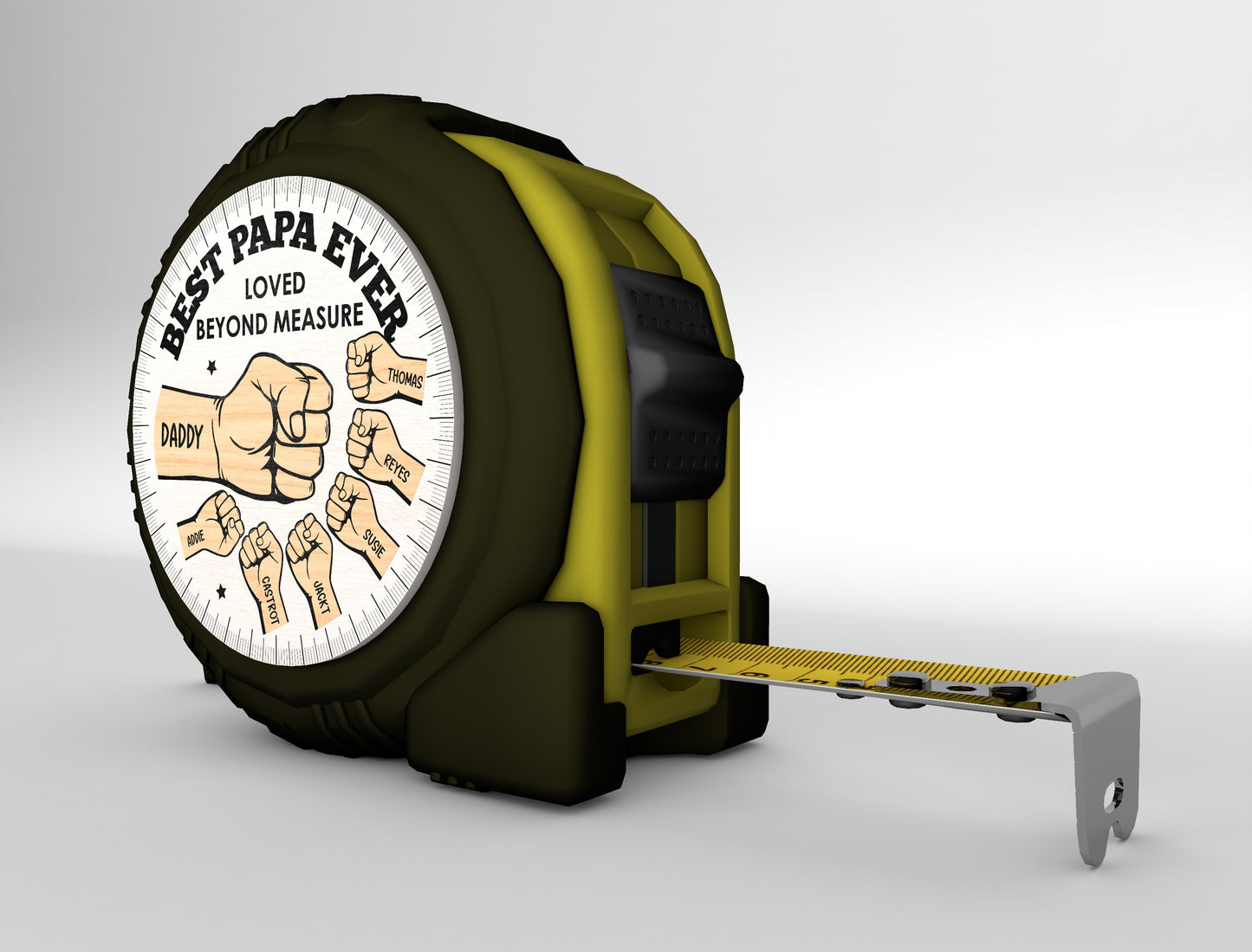 "Loved Beyond Measure" Dad Tape Measure Sign SVG Laser Cut File for xTool and LightBurn