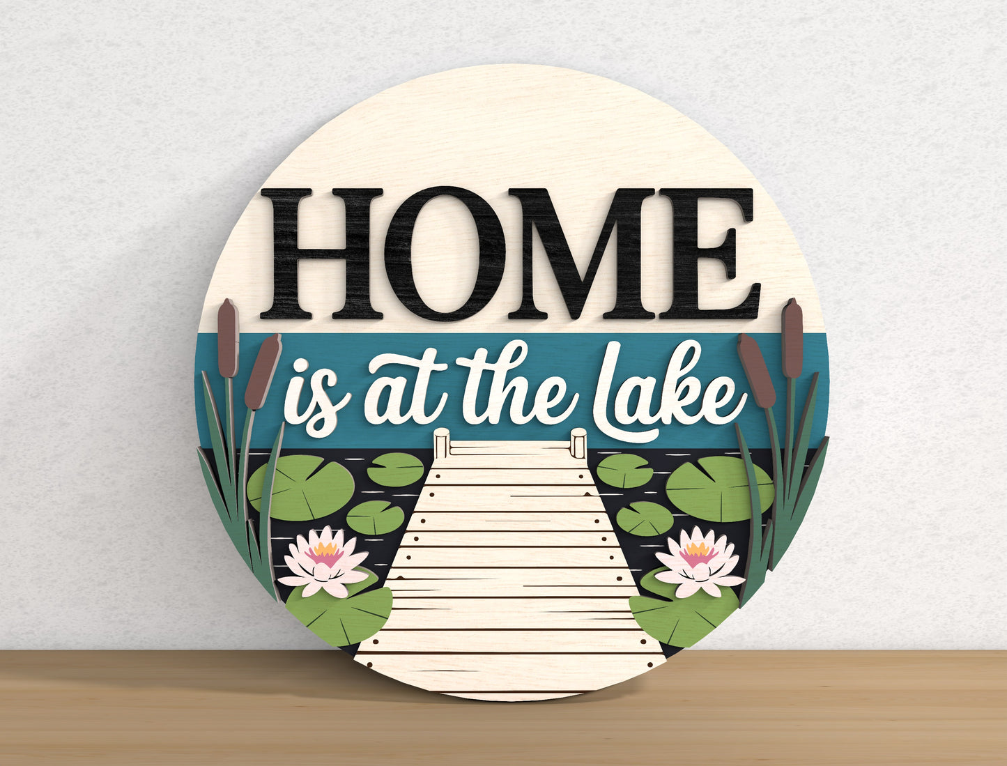 Lake Life Door Sign SVG Bundle Laser Cut File for Glowforge and LightBurn