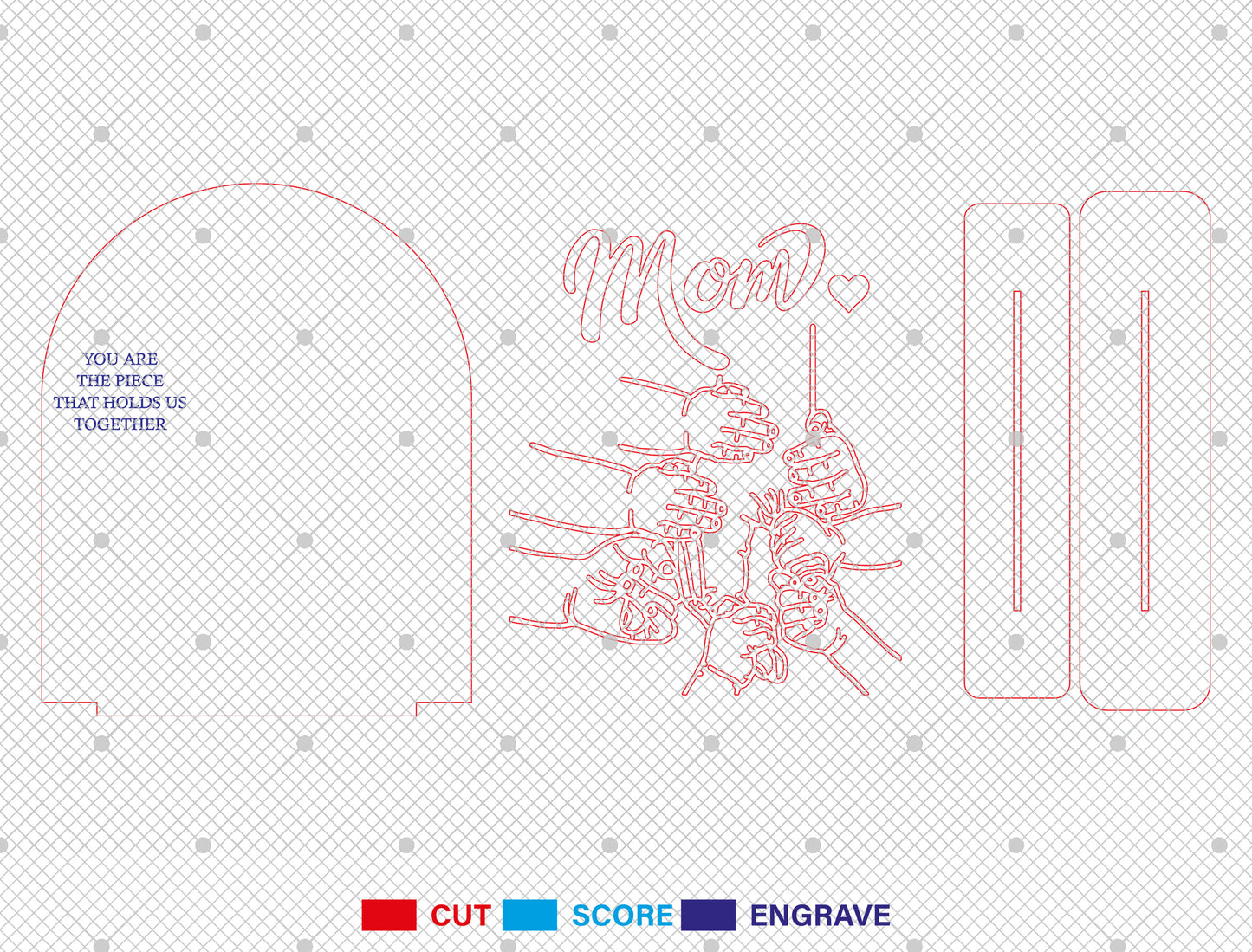 Family Hands Silhouette SVG Bundle Mom and Kids for Glowforge