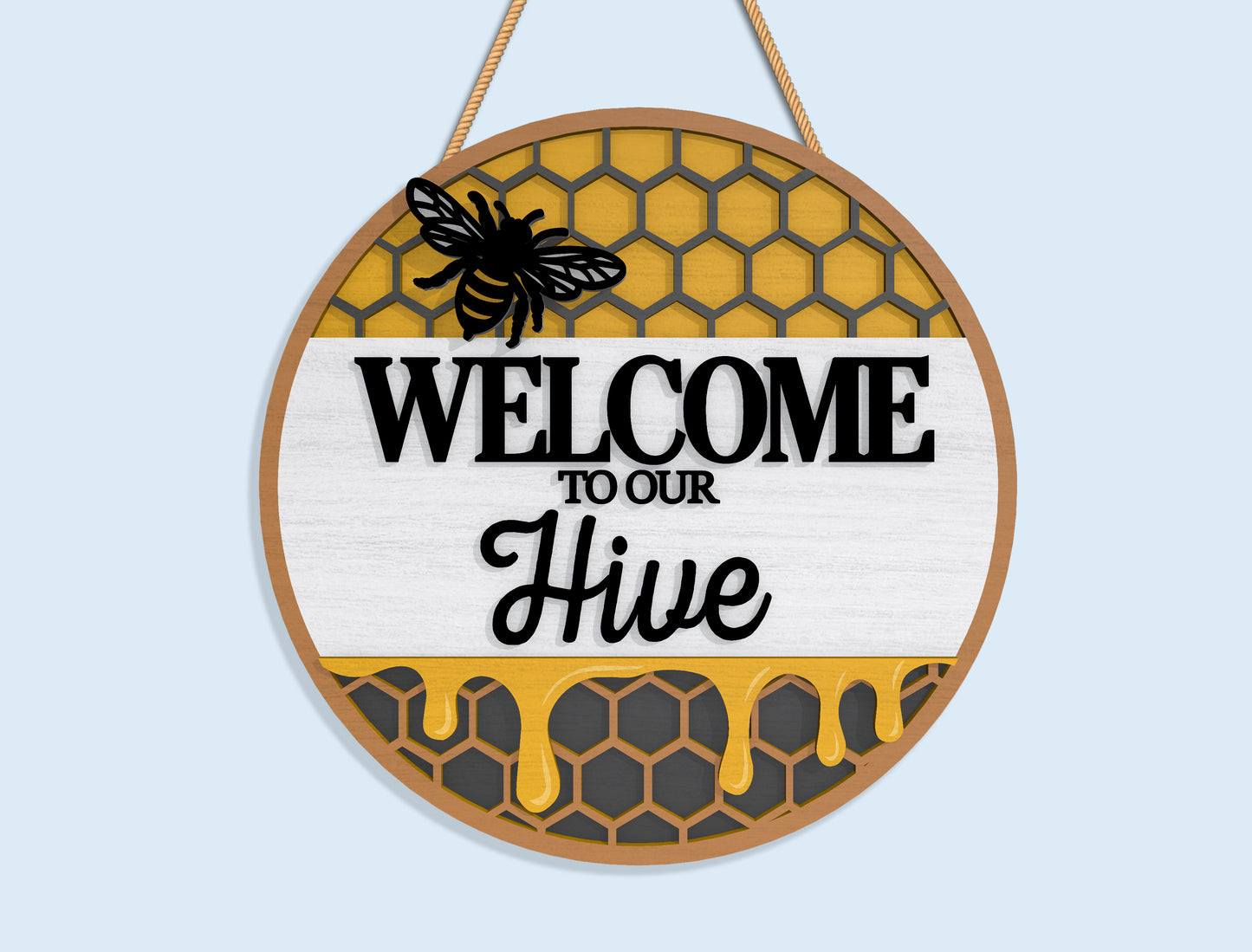 Welcome To Our Hive SVG Laser Cut File Bundle for Glowforge and LightBurn