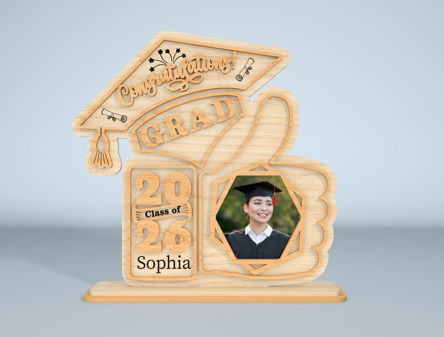 Graduation Photo Frame SVG Bundle Laser Cut File for Glowforge and xTool