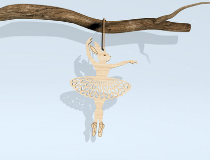 Ballerina Bunny SVG Bundle Dancing Rabbit Easter for LightBurn and xTool