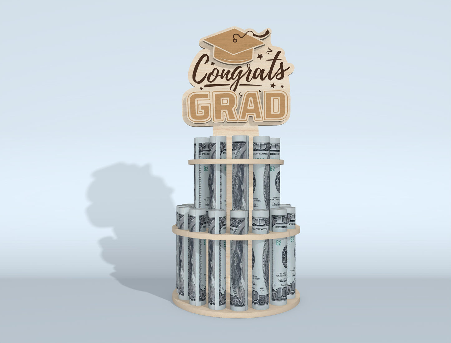 Graduation Money Cake SVG Bundle Laser Cut File for Glowforge and LightBurn