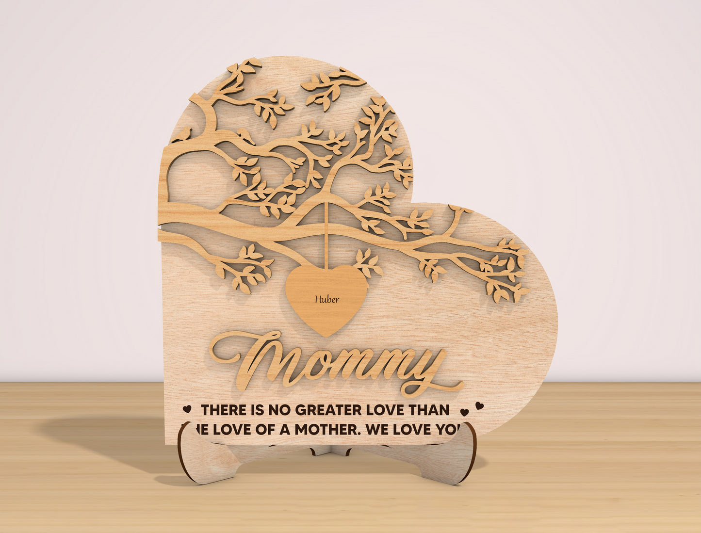 Mom Tree Heart Sign SVG Bundle Mommy Quote for xTool and LightBurn