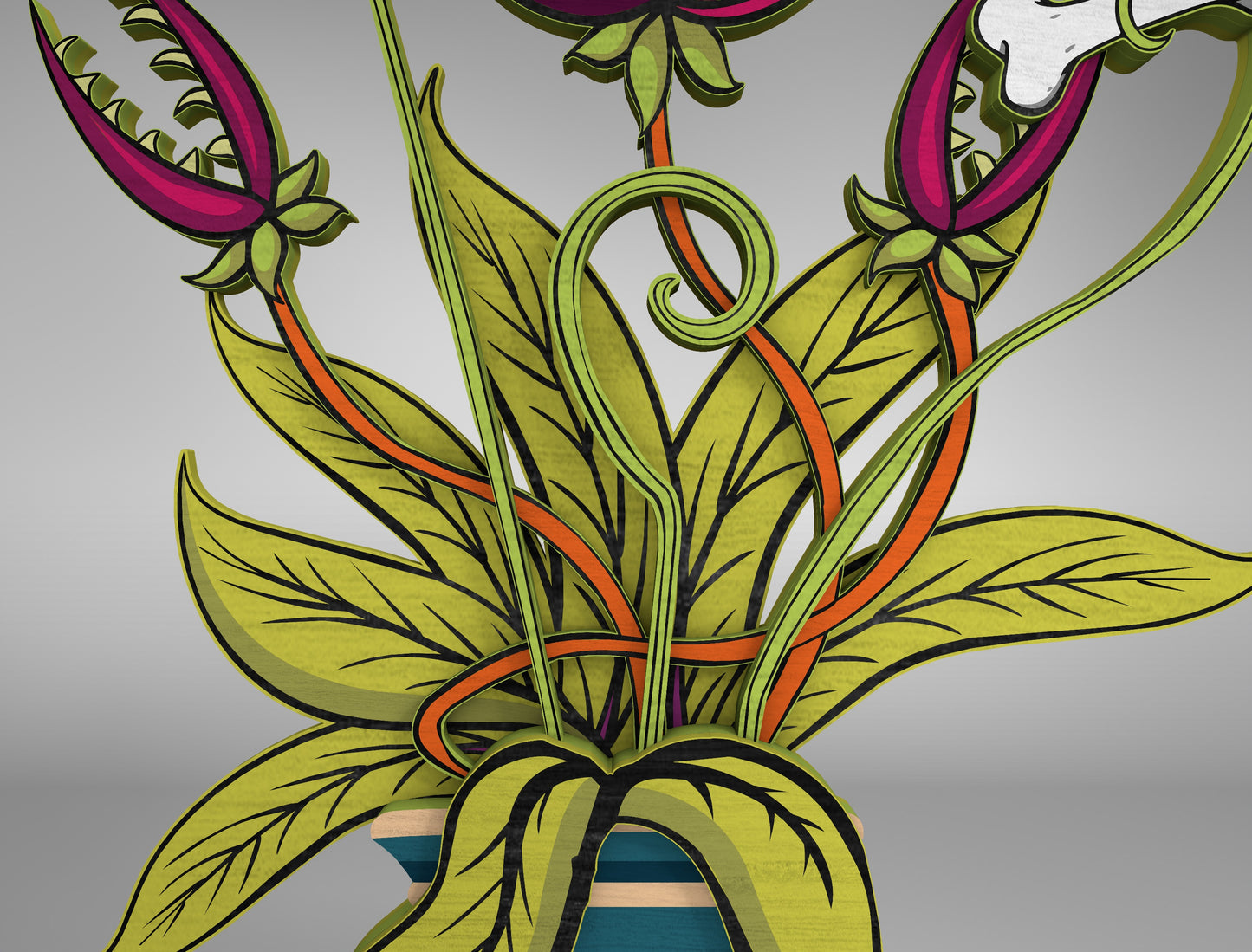 Halloween Carnivorous Plant SVG Bundle for Glowforge xTool LightBurn 2 Designs