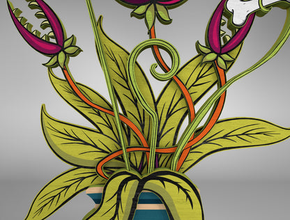 Halloween Carnivorous Plant SVG Bundle for Glowforge xTool LightBurn 2 Designs