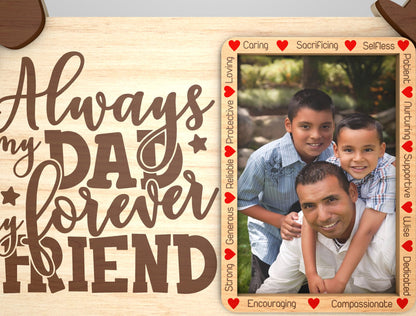 Best Father Photo Frame Sign SVG Laser Cut File for xTool and LightBurn