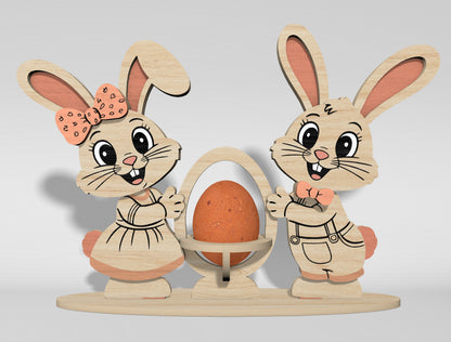 Easter Egg Holder SVG Bundle Bunny Chick 11 Designs for Glowforge and xTool