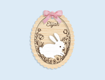 Personalized Bunny Chick Ornament SVG Bundle 16 Designs for Glowforge