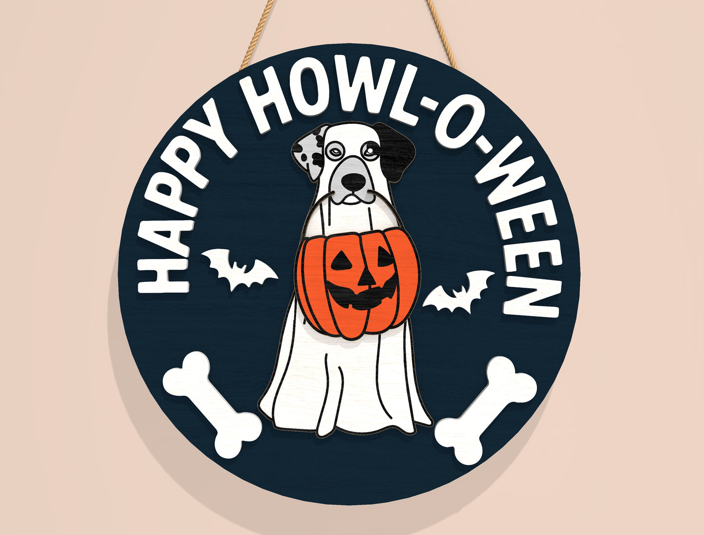 Happy Howl-O-Ween Dog SVG Bundle Laser Cut File | 12 Halloween Dog Designs | Funny Pet Decor | Glowforge, xTool, LightBurn, etc.