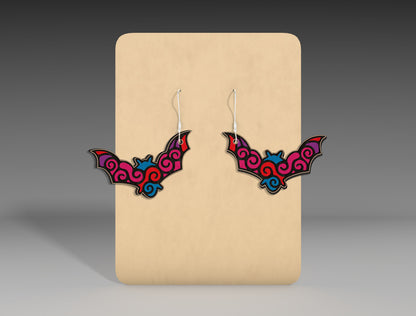 Halloween Bat Earrings SVG Bundle 8 Designs for LightBurn Glowforge xTool