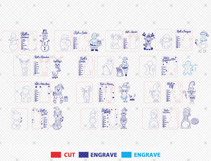 Christmas Puzzle Game SVG Bundle 13 Roll a Character Designs