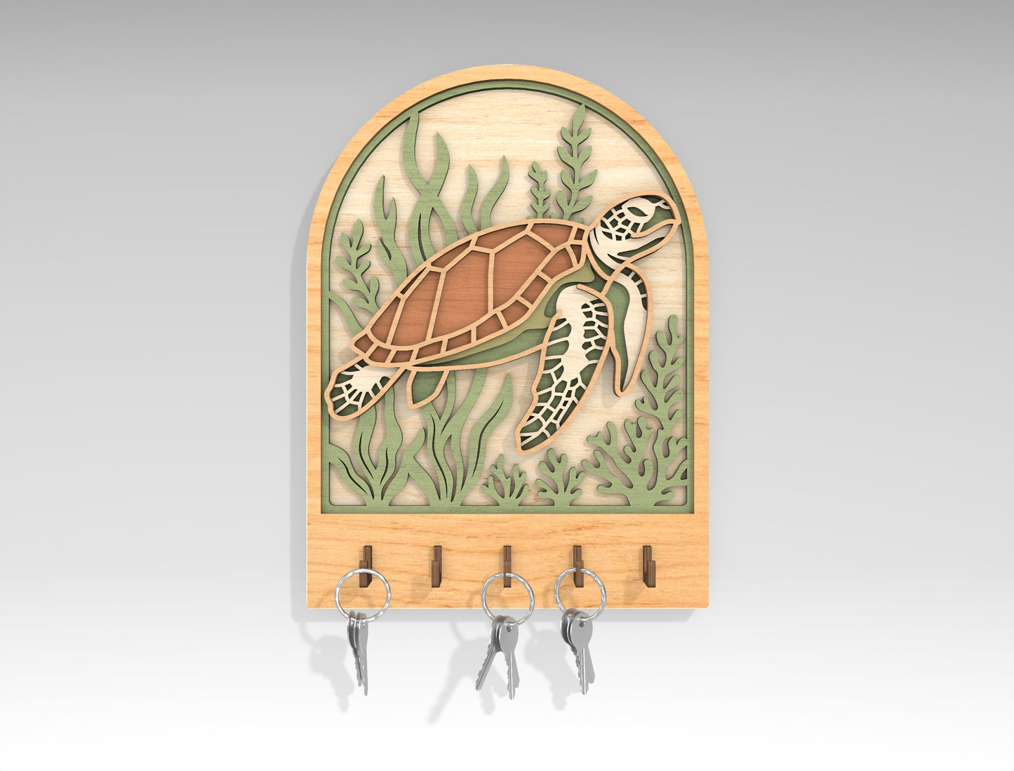 Coastal Key Holder SVG Bundle Laser Cut File for Glowforge Users