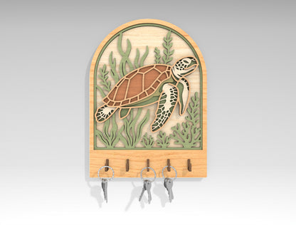 Coastal Key Holder SVG Bundle Laser Cut File for Glowforge Users