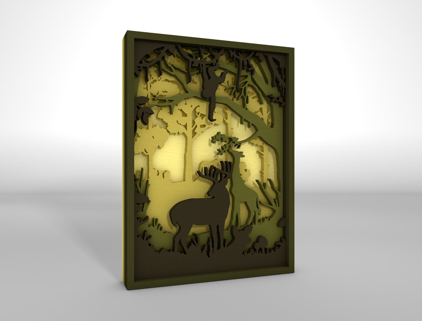 Forest Wall Hanging SVG Multilayer for Glowforge and xTool Laser Cut File