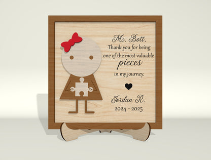 Teacher Appreciation Table Sign SVG Laser Cut File for Glowforge and xTool