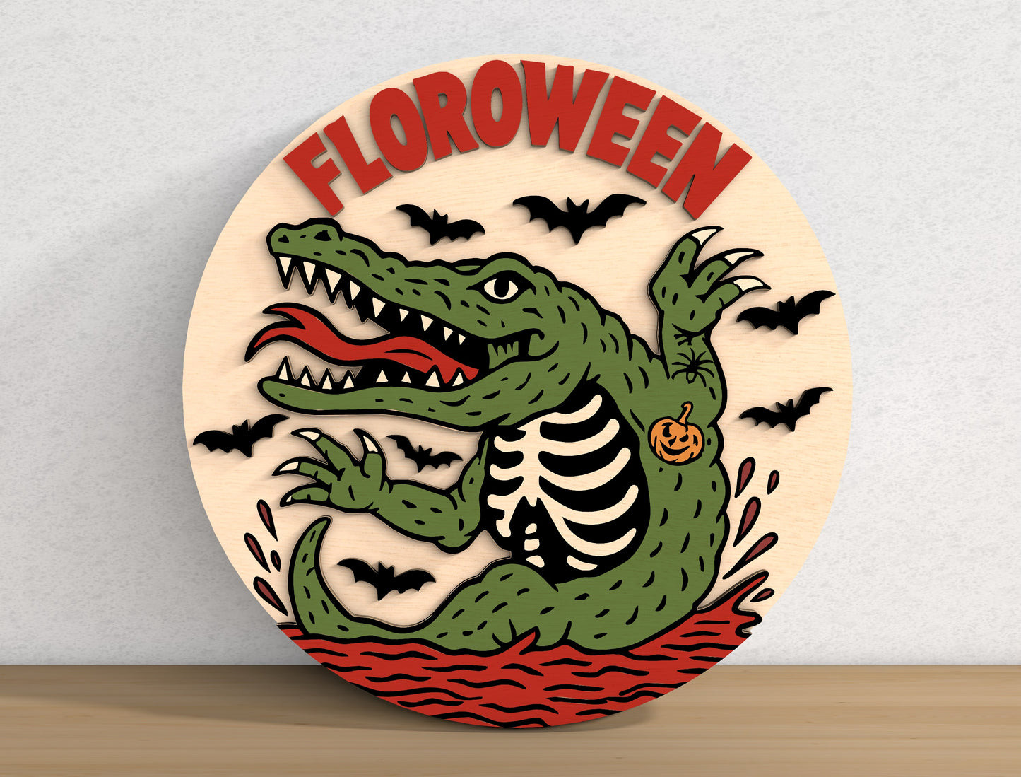 Funny Halloween Door Sign SVG Bundle 9 Designs for LightBurn Glowforge xTool