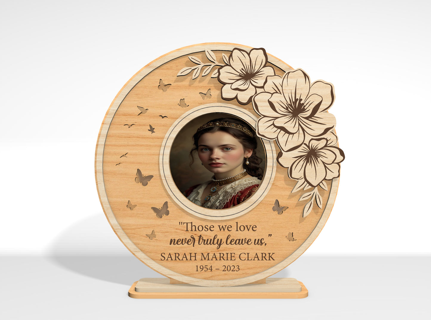 Memorial Photo Frame Tabletop Sign SVG Bundle Laser Cut File for Glowforge, xTool