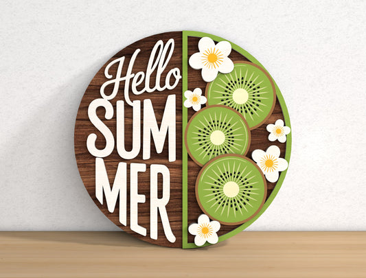 Tropical Fruit Summer Door Hanger SVG Bundle for Glowforge Users