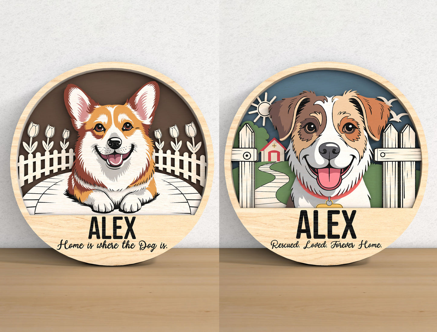 Dog Memorial Sign SVG Bundle for Glowforge, LightBurn, or xTool