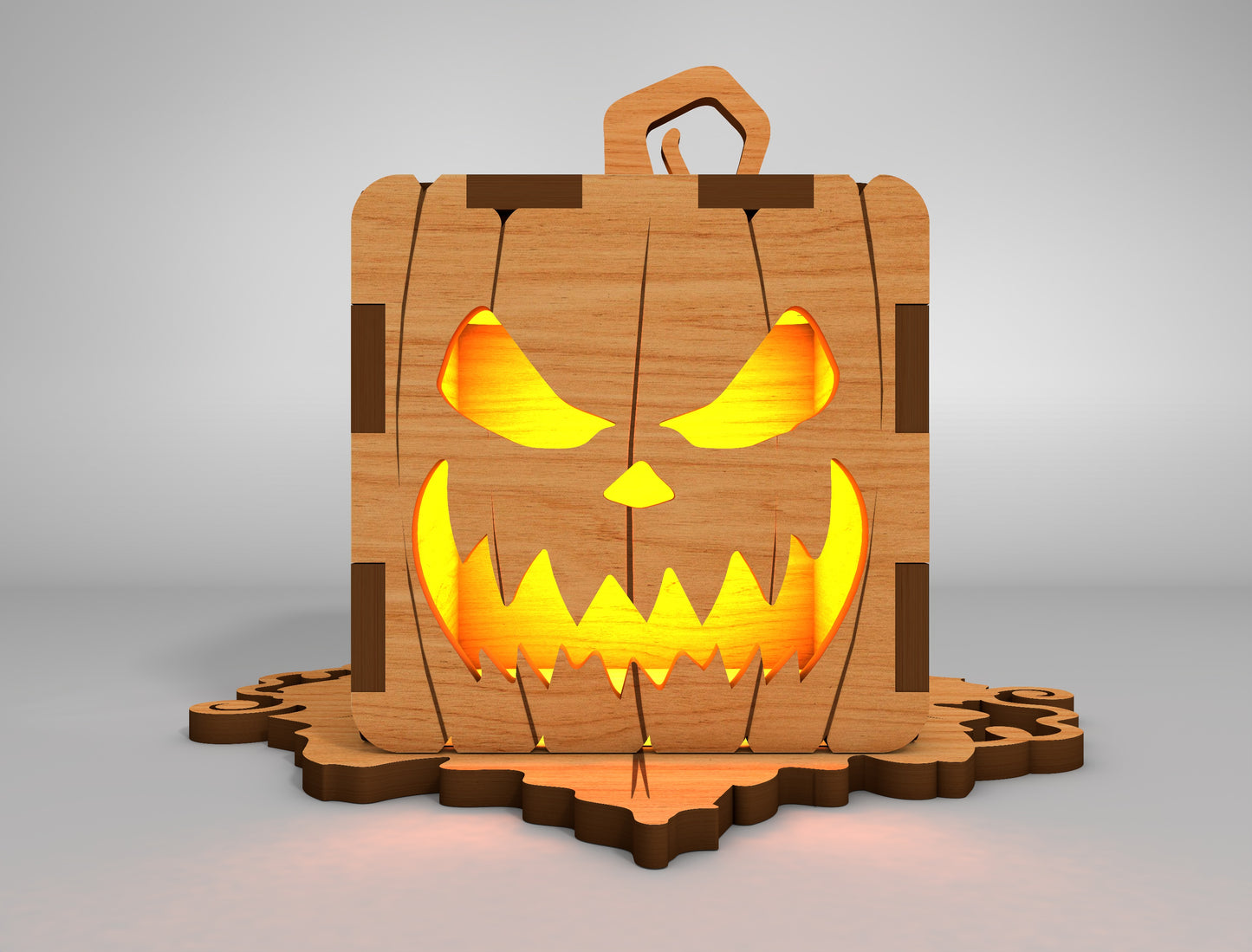 Halloween Pumpkin Lantern Box SVG Set for Glowforge xTool LightBurn