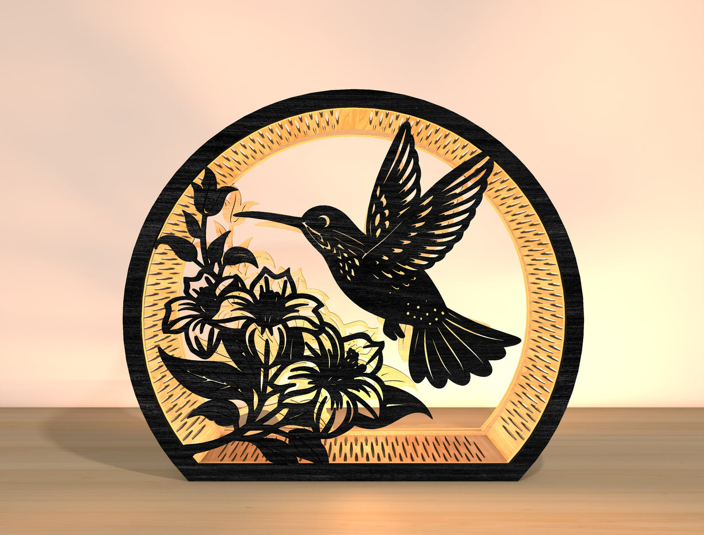 Hummingbird Lantern SVG Bundle for Glowforge xTool Laser Cut File