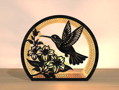 Hummingbird Lantern SVG Bundle for Glowforge xTool Laser Cut File