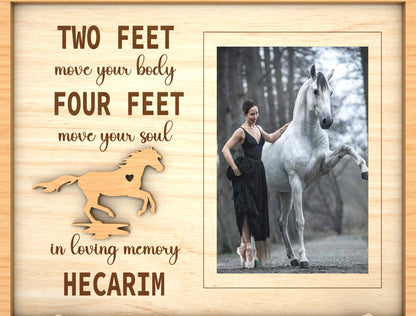 Horse Memorial Tabletop Frame SVG Photo Frame Laser Cut File for LightBurn and xTool