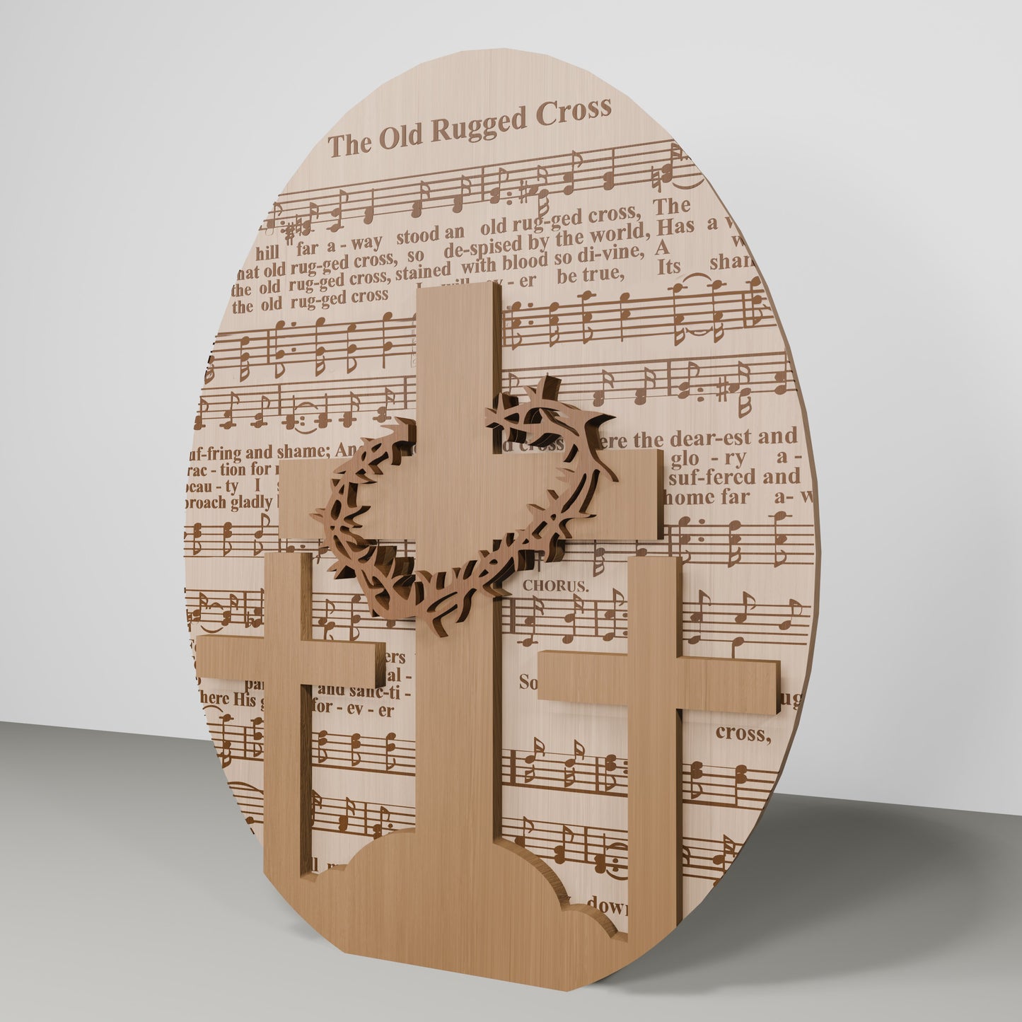 Christian Easter Cross Tabletop Wood Sign Set SVG for Glowforge and xTool