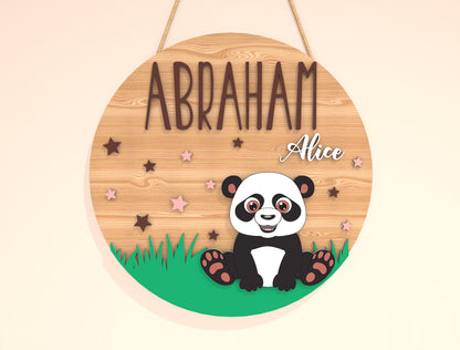 Personalized Baby Animal Name Sign SVG Bundle for xTool and Glowforge