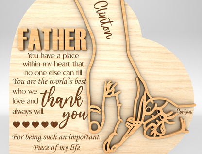 Dad Tabletop Sign SVG Laser Cut File for xTool and LightBurn