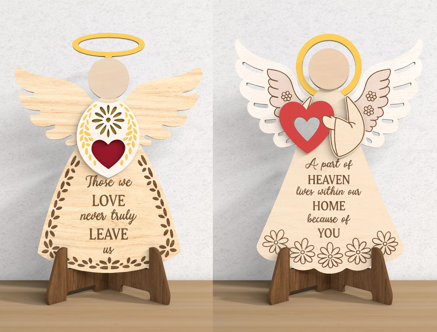 Angel Memorial Ornament SVG Bundle for Glowforge and xTool