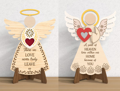 Angel Memorial Ornament SVG Bundle for Glowforge and xTool