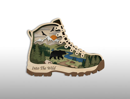 Adventure Multilayer Laser Cut File Bundle for Glowforge xTool LightBurn Camping Hiking SVG 14 Designs