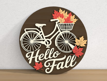 Fall Round Signs SVG Bundle for Glowforge xTool LightBurn | 10 Designs