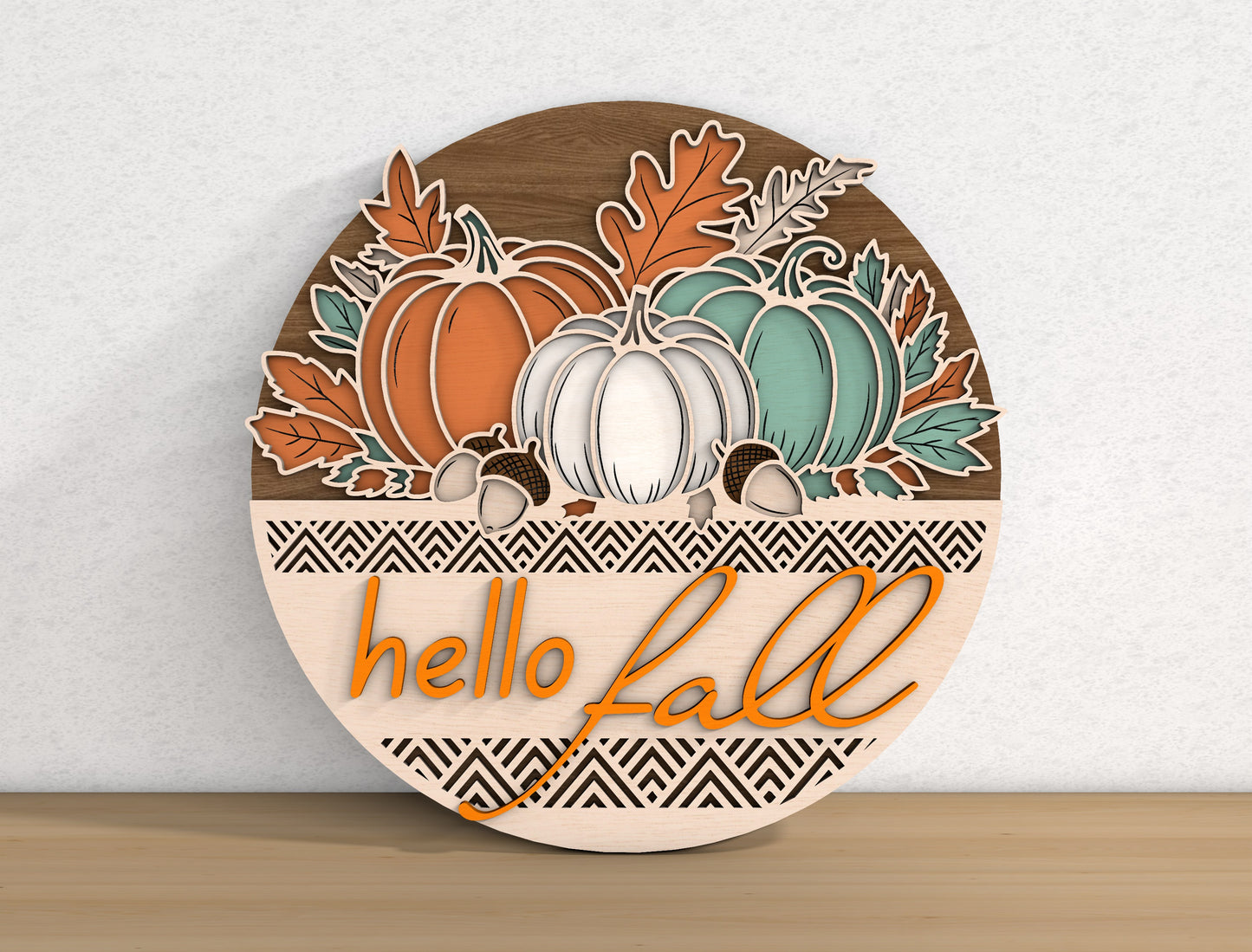 Fall Round Signs SVG Bundle for Glowforge xTool LightBurn 9 Designs