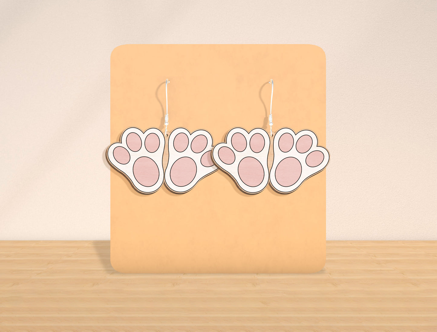 Easter Bunny Earrings SVG Bundle Laser Cut File | 12 Cute Rabbit Designs | Spring Wooden Earrings | Glowforge, xTool, LightBurn, etc.