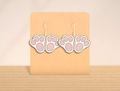 Easter Bunny Earrings SVG Bundle Laser Cut File | 12 Cute Rabbit Designs | Spring Wooden Earrings | Glowforge, xTool, LightBurn, etc.