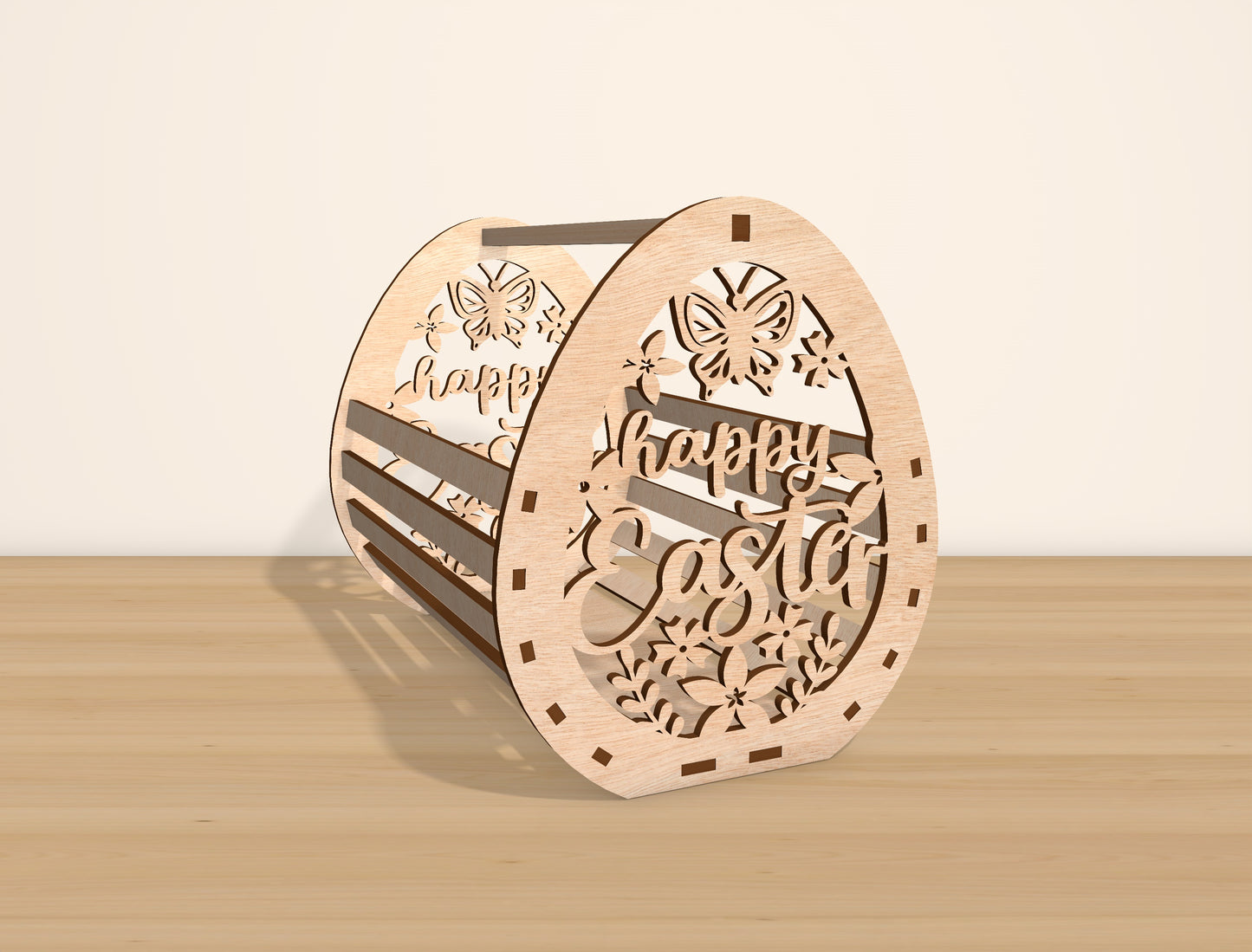 Easter Egg Basket Holder SVG Bundle Wooden Candy for Glowforge and xTool