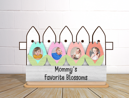 Mom Flower Photo Frame SVG Mommy's Blossoms for Glowforge and xTool