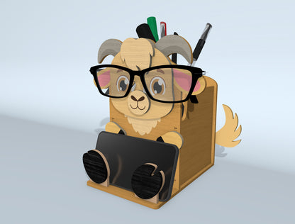 Animal Pencil Holder SVG Bundle Laser Cut File for Glowforge and xTool