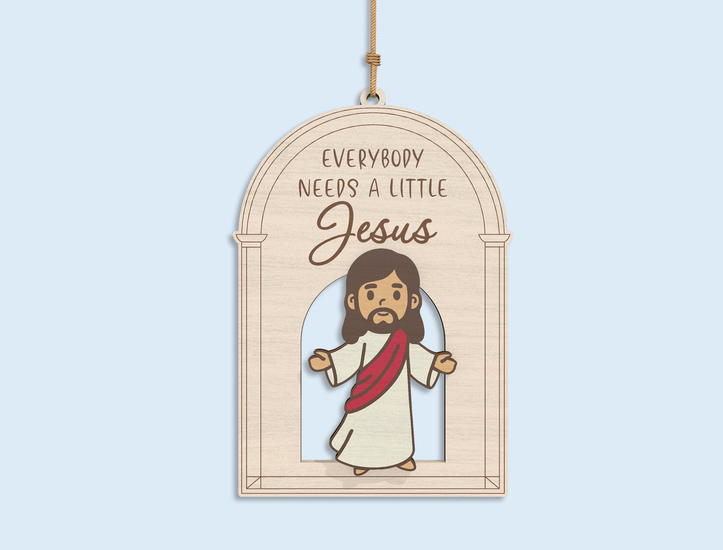 Jesus Easter Ornament SVG Bundle He Is Risen for Glowforge and xTool