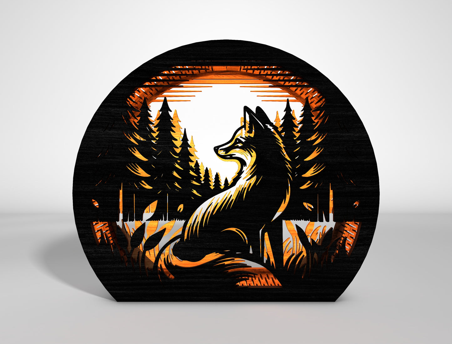 Wildlife Round Lantern SVG Bundle Laser Cut File for Glowforge and LightBurn