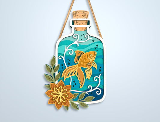 Coastal Bottle Door Sign SVG Bundle Laser Cut File for xTool