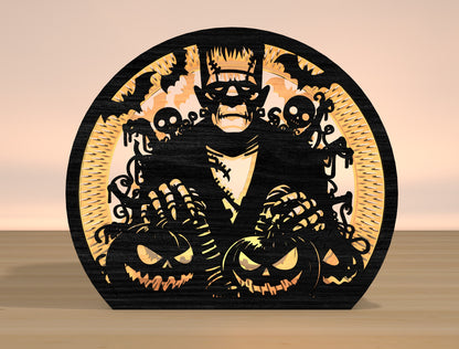 Halloween Raven Lantern SVG Bundle Laser Cut File | 10 Spooky Lantern Designs | Wooden Light Decor | Glowforge, xTool, LightBurn, etc.