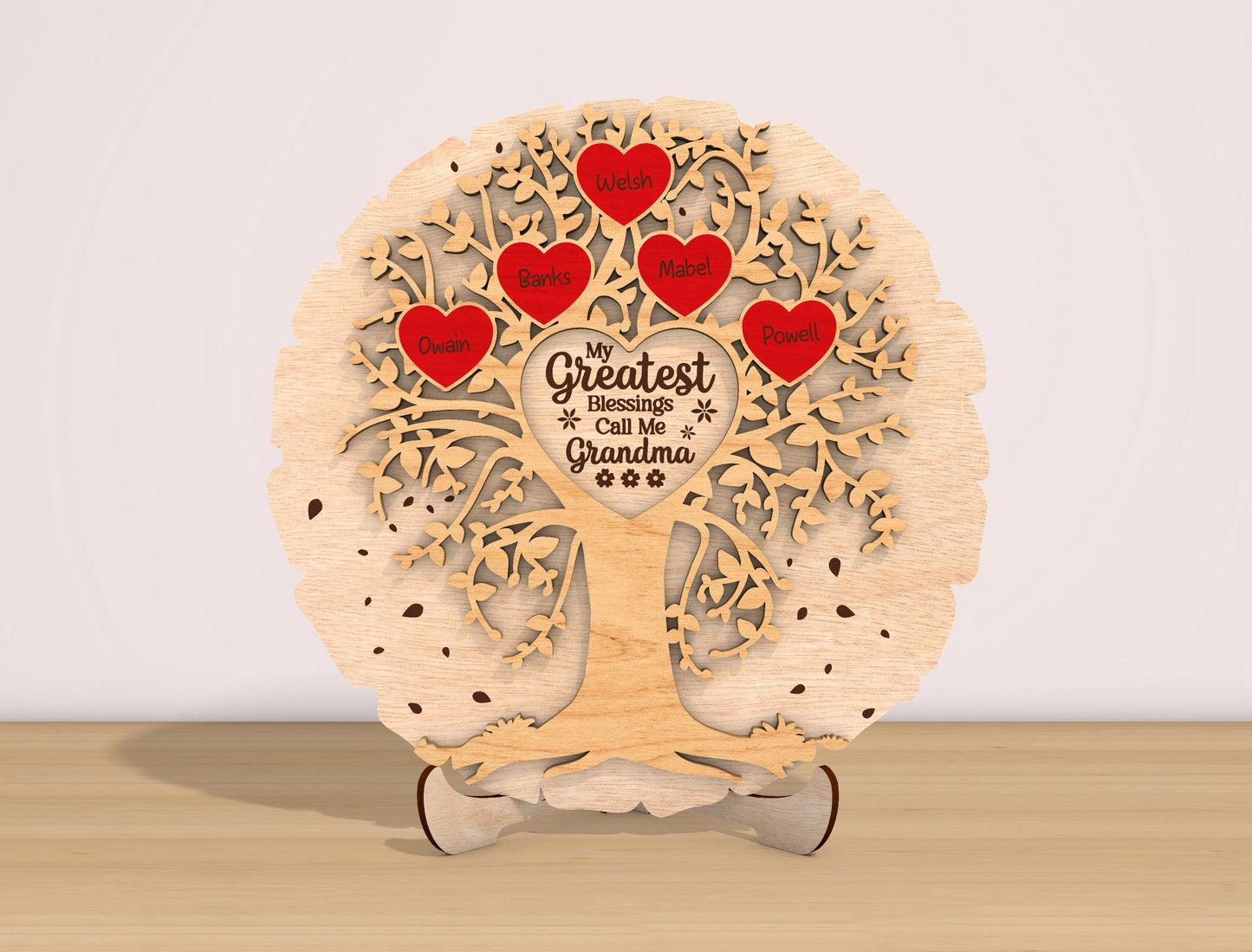 Grandma Family Tree SVG My Greatest Blessings for Glowforge and xTool