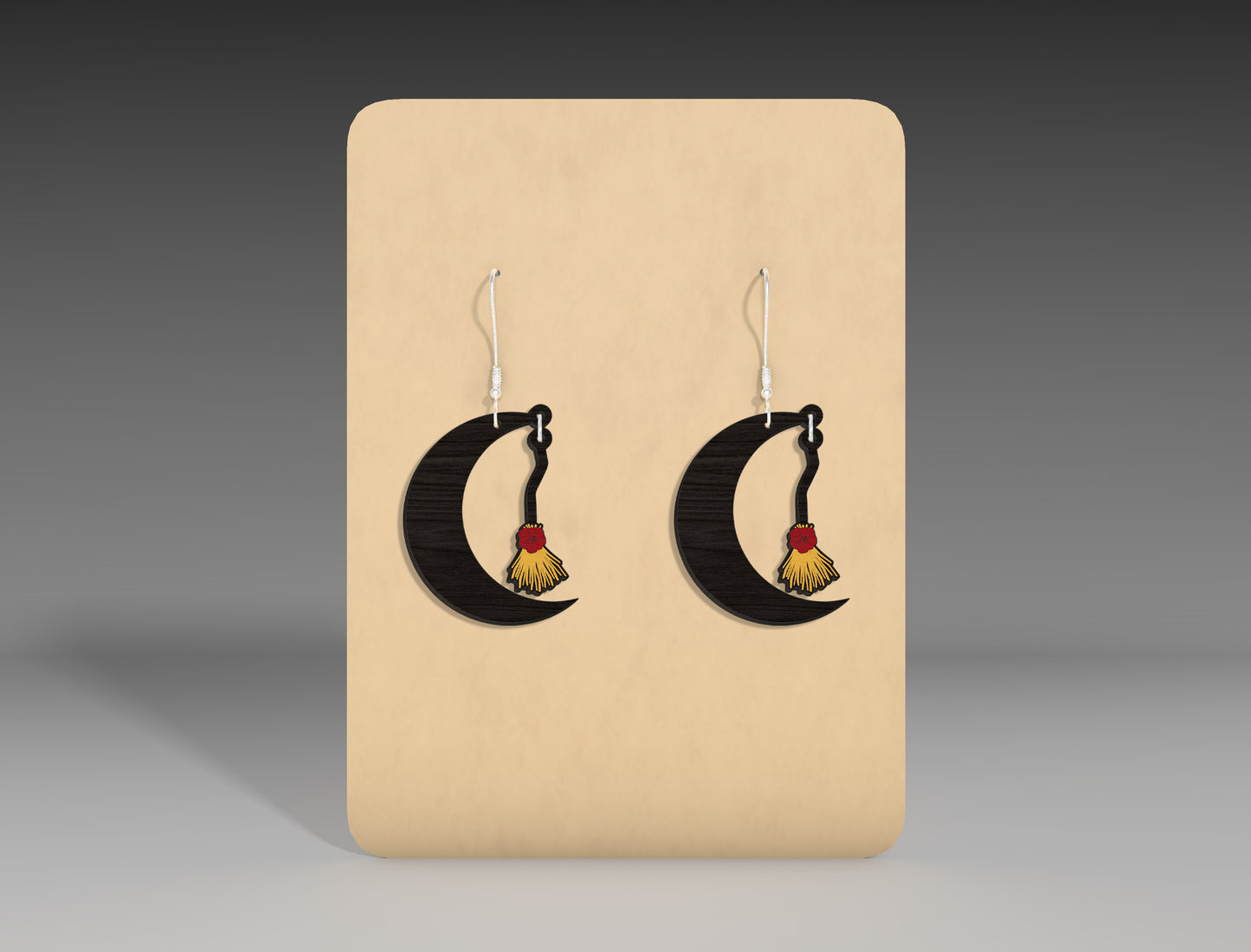 Halloween Moon Earrings SVG Bundle 12 Designs for Glowforge LightBurn xTool