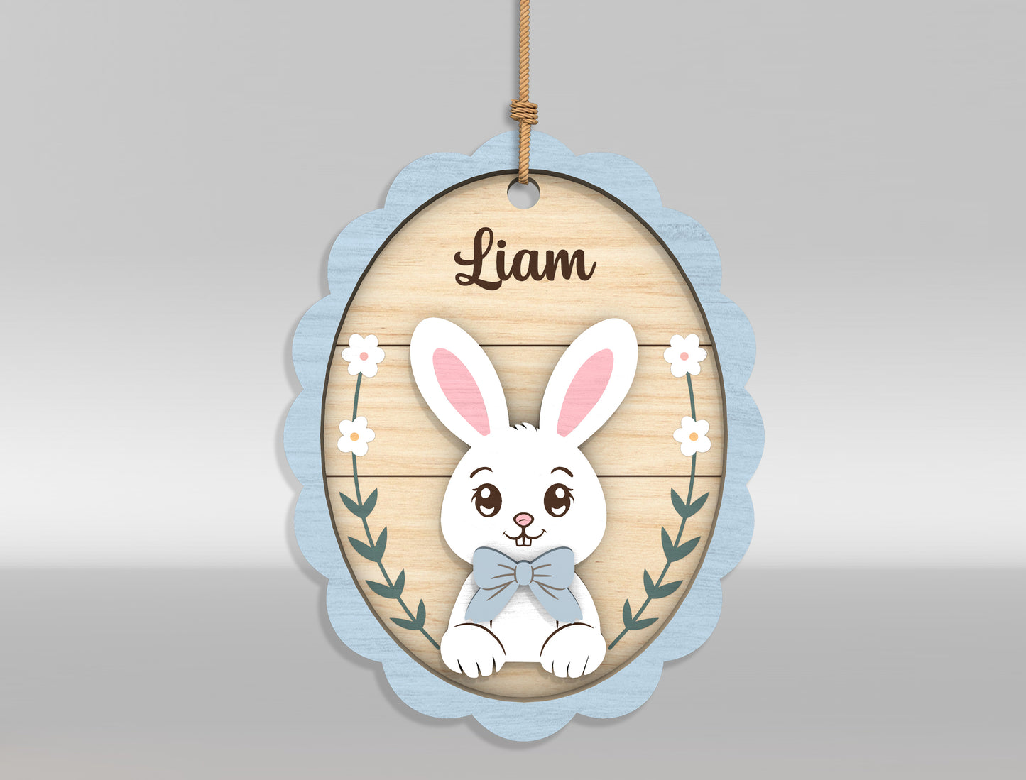 Easter Bunny Basket Tag SVG Bundle 18 Designs for Glowforge and xTool
